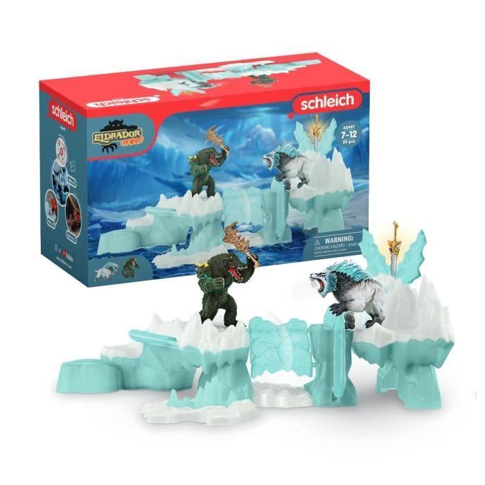 Coffret Attaque de la forteresse de glace, Tigre à dents de sabre et crocodile de combat, Schleich 42497 Eldrador Creatures, dès 7 a