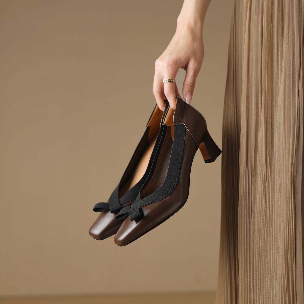 Krazing Pot Skóra Licowa Szpiczasty Nosek Rozmiar 40 Szpilki Metalowa Klamra Moda Gladiator Jesienne Czółenka