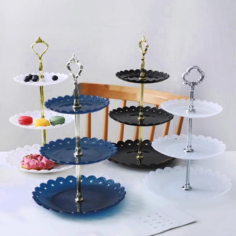 Ovoce Podnos Evropský Dezertní Stůl Ovoce Podnos Třípatrový Stojan na Dort Stojan na Dim Sum Podnos na Sušené Ovoce