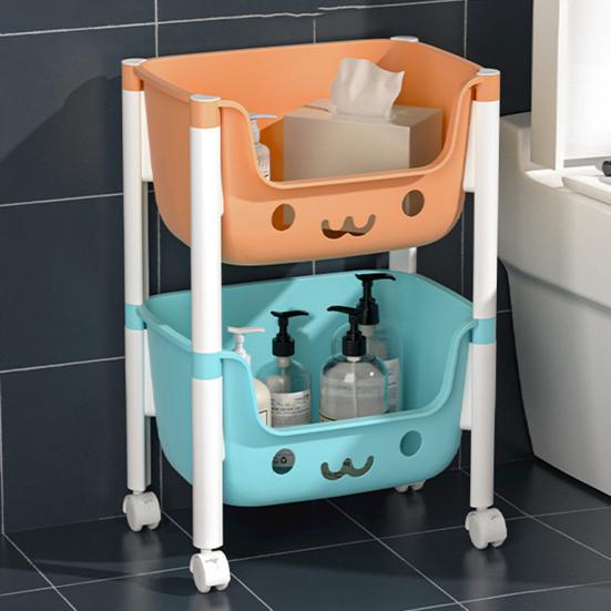 37319 Tier Rollwagen mit Rädern Multifunktionaler Utility-Organizerwagen Küche Badezimmer Wohnzimmer