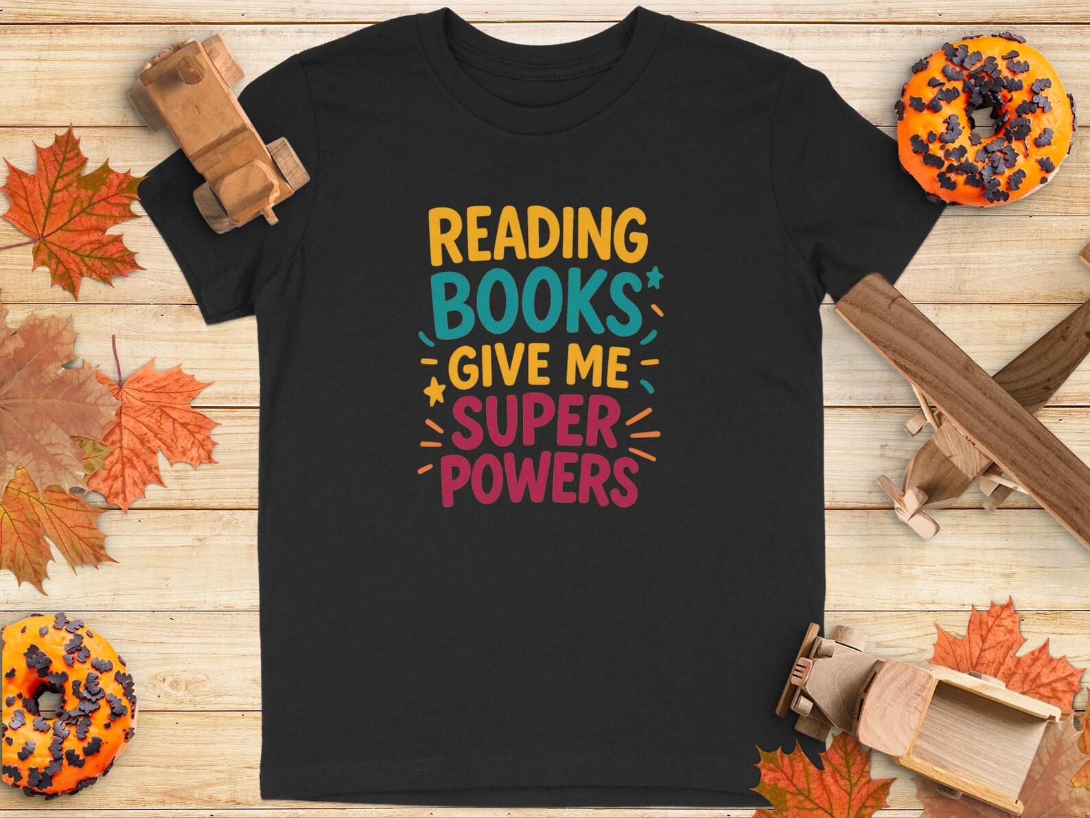 Reading Books Superpowers T-Shirt: Book Lover Gift * Youth T-Shirt 100