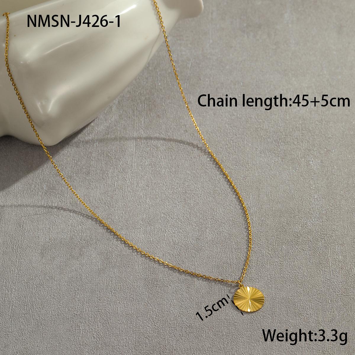 GEMCHIC Women s Gold Plated Stainless Steel Geometric Layered Necklace Set Fashion Minimalist Pendant Choker Jewelry 18K