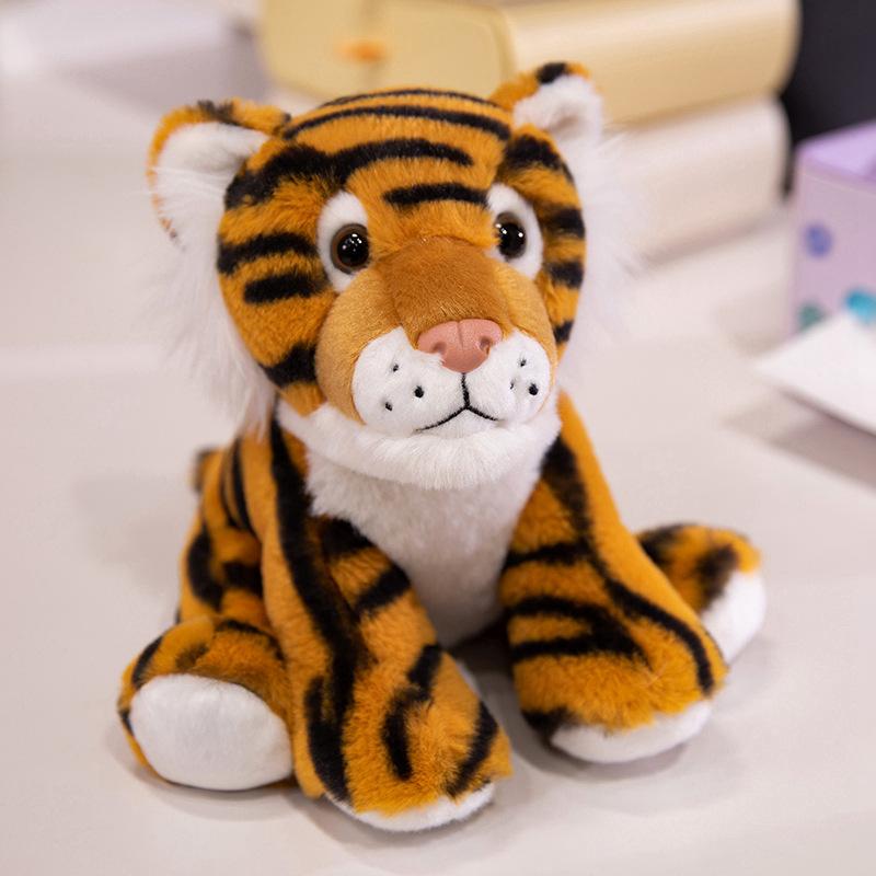 Elefante seduto simulato bambola panda giocattolo di peluche bambola tigre giraffa bambola calmante per bambini