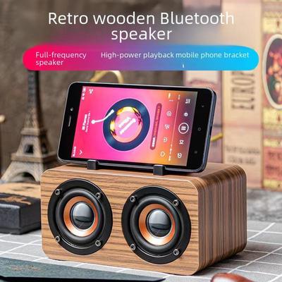 Retro Wooden Bluetooth Speaker: Mobile, Wireless, High-Volume, Portable, Smart Mini Speaker for Outdoor Use