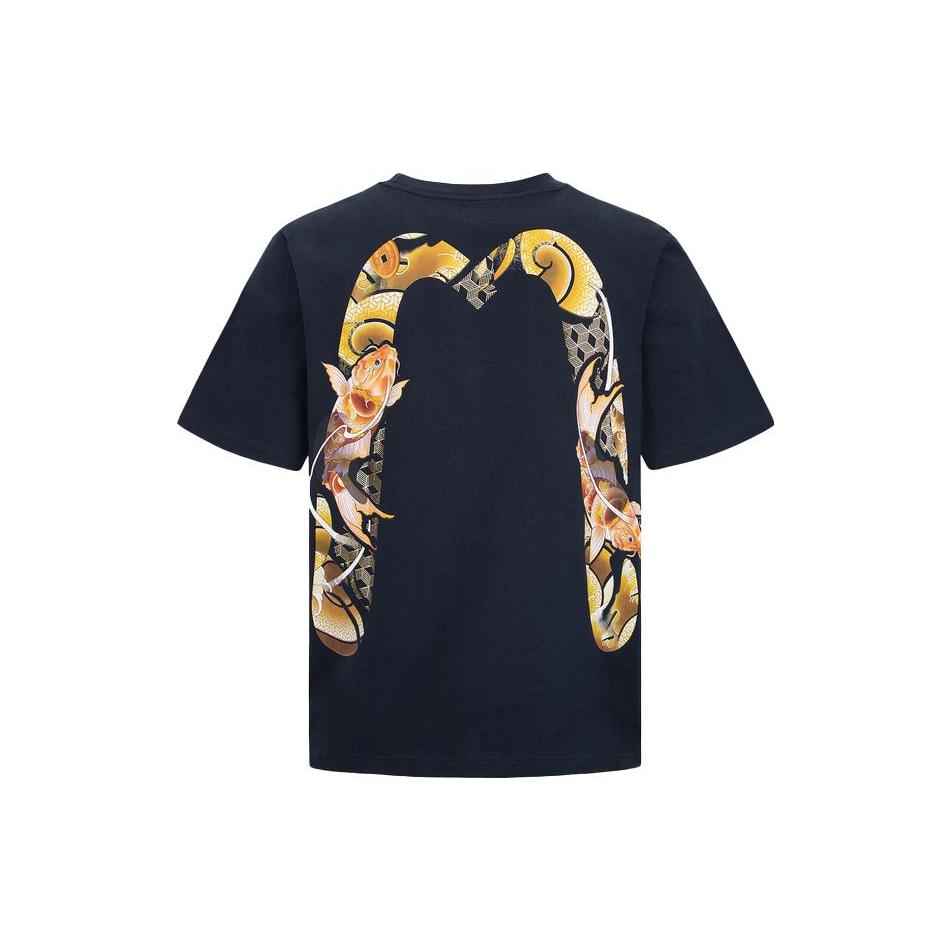 Evisu T-Shirts Men's Crew Neck Moderate Straight Fit 2EAHTM2TS522XXCT