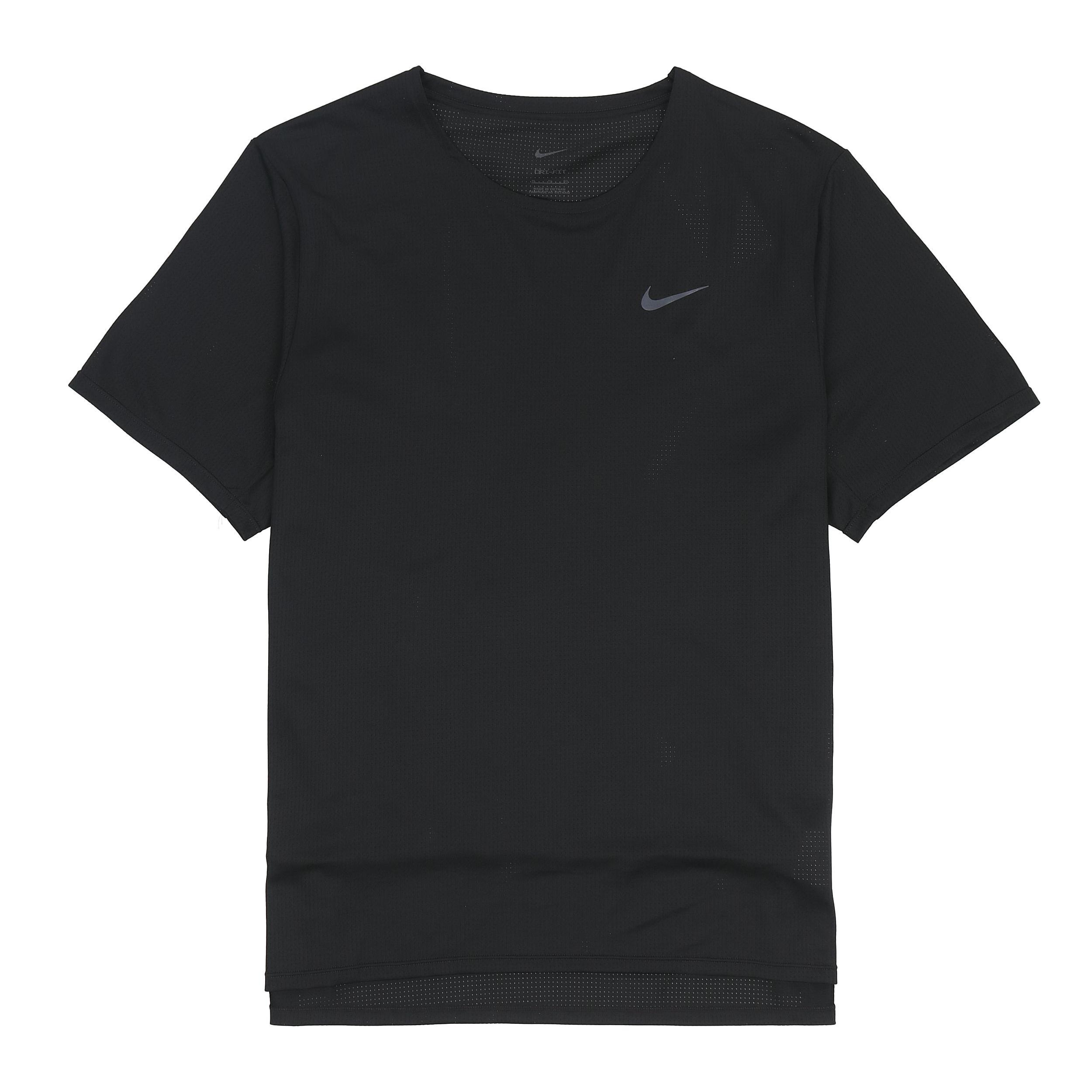 Nike Dri-FIT Rise 365 Spray Painting T-Shirt Black White Men s DD5356-045 L