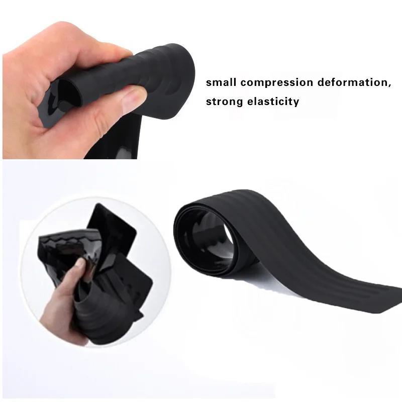 Hot Universal Protector Rear Bumper Guard Rubber Mouldings Pad Trim Cover Strip Car Styling 104*9cm Car Trunk Door Sill Plate