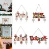 Christmas Wood Hanging Sign ,Xmas Welcome Door Decor Atmosphere Decoration for Wall