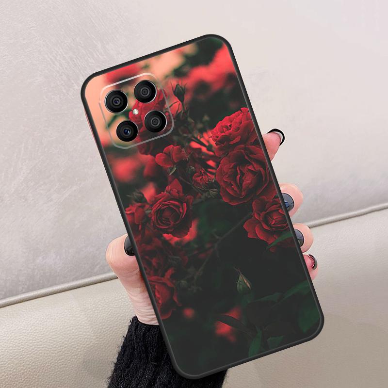 Flower Red Rose For Honor Magic 8 6 7 Pro Case For Honor 400 Lite 200 50 70 90 X8c X8b X9a X9b X9c X9d Win RT