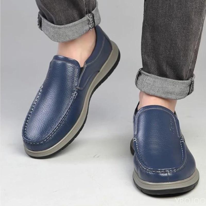 2026 Spring and Autumn Fashion New Casual Comfortable Flat Flat Men's Shoes Simple and Versatile Set Mouth Men's Shoes