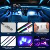 10 in 1 Car LED Acrylic Light Strip RGB Symphony Auto Interior Strip Lights Remote/APP Control Decorative Atmosphere Lamp
