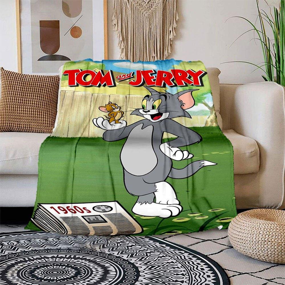 Tom and Jerry: The Ultimate CollectionBlanket Flannel Throw Blanket for Sofa, Bed, Travel, Camping, Office 100x150cm