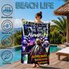 Custom Name Beetlejuice Horror  Beach Towel Microfiber Beach Towel, Lightweight and Quick-Dry, for Summer Travel, Swimming Pool Gift