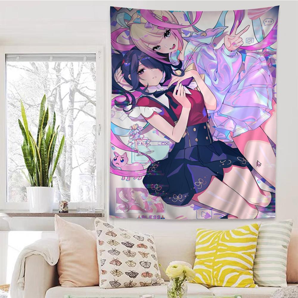 Needy Girl Streamer Overload Tapestry  AnimeStyle Hanging Decor Tarot Hippie Vibe  Dorm Wall Hanging Sheets for Spaces