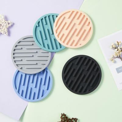 Food Grade Silicone Cup Coaster Silicone Coaster Cup Pad Slip Insulation Pad Cup Mat  Drink Holder Home Kitchen Accessories