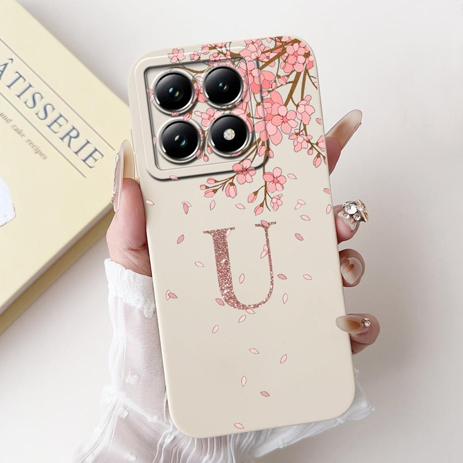 For Xiaomi Mi 14T Pro Cute Crown Letters Cover Soft Silicone Shockproof Phone Case For Xiaomi 14T Pro Mi14T 5G Shell 6.67'' Bags