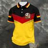 Cămașă Polo Casual Unisex Croială Largă Mânecă Scurtă Imprimeu Steag Germania Material Ușor Respirabil Top de Vară