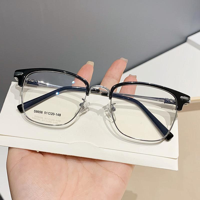 Eyebrow Frame Sven Half Frame Anti-Blue Light Glasses K002 Trendy Glasses Frame With Glasses Myopia Glasses Men