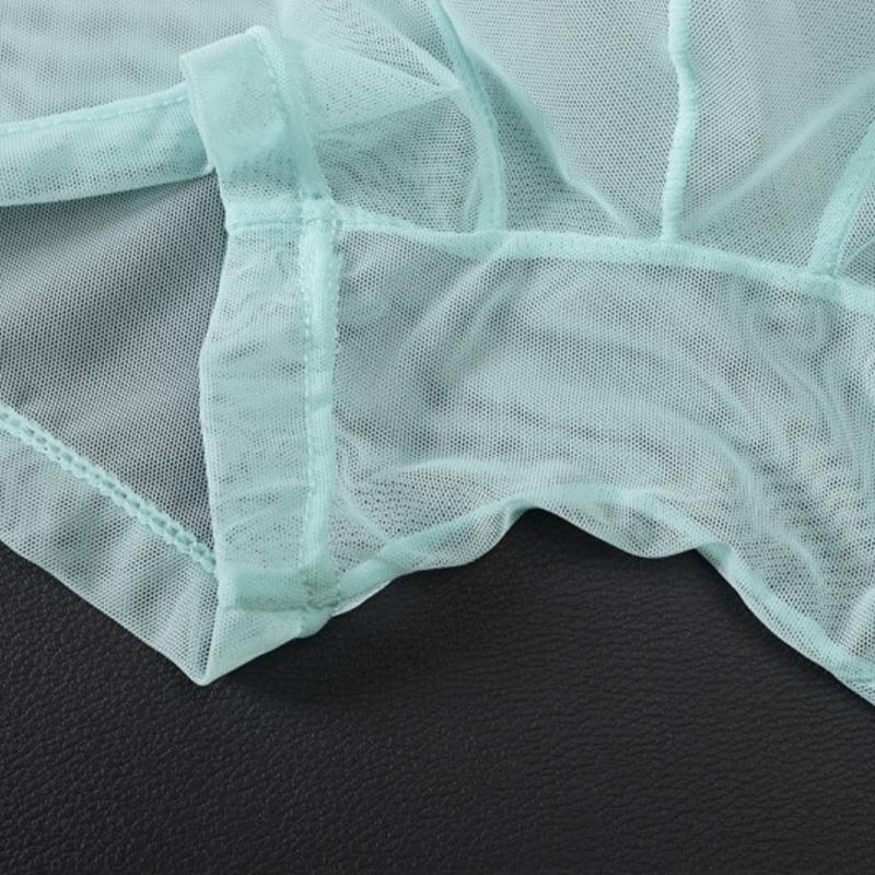 Men Intimates Mid Waist Panties Bulge See Through Lingerie Transparent Boxers Sexy Men Underwear