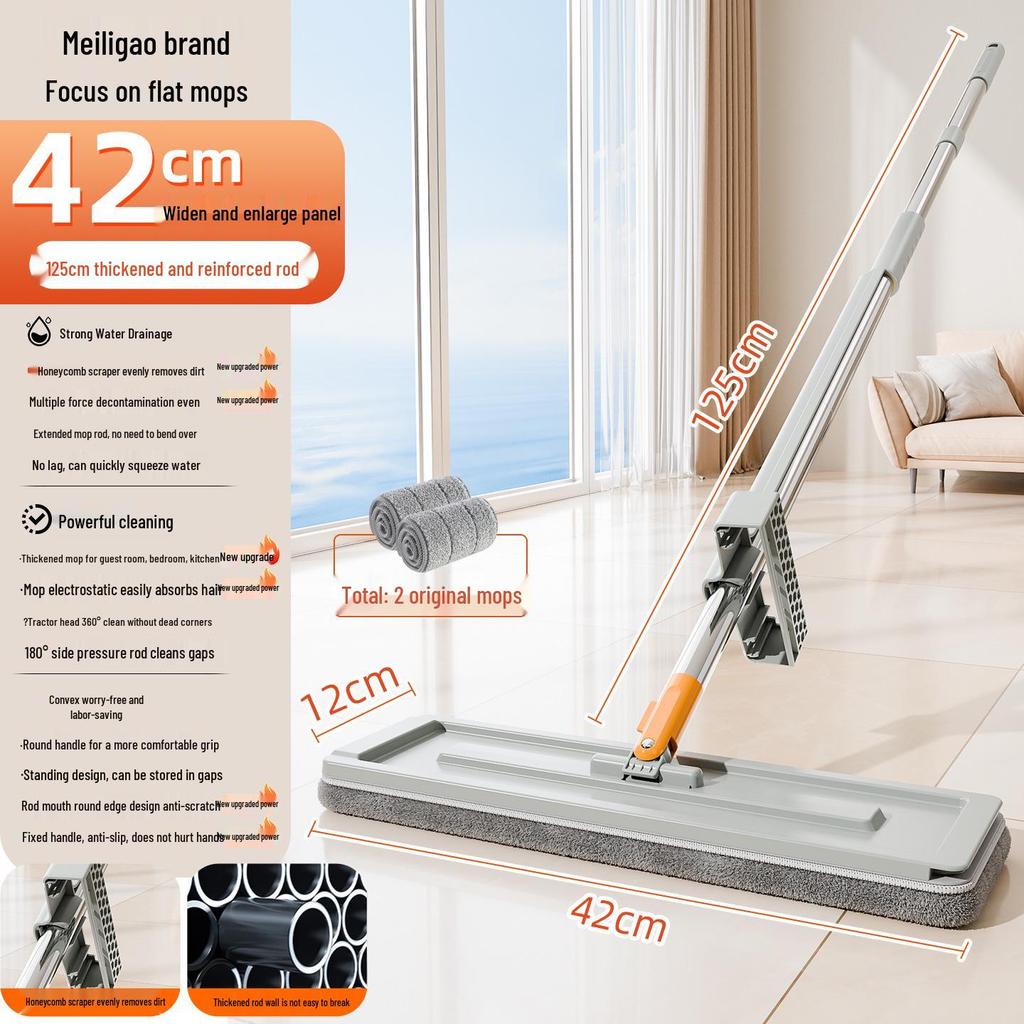 Dual-Use Flat Mop 2025: Wet/Dry Hands-Free Cleaning