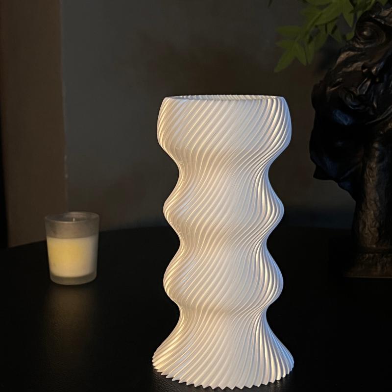 Modern Ins Vases 3D Printed Minimalist Flower Vase Luxury Flower Bottle Aesthetic Flowerpot for Living Room Home Decoration