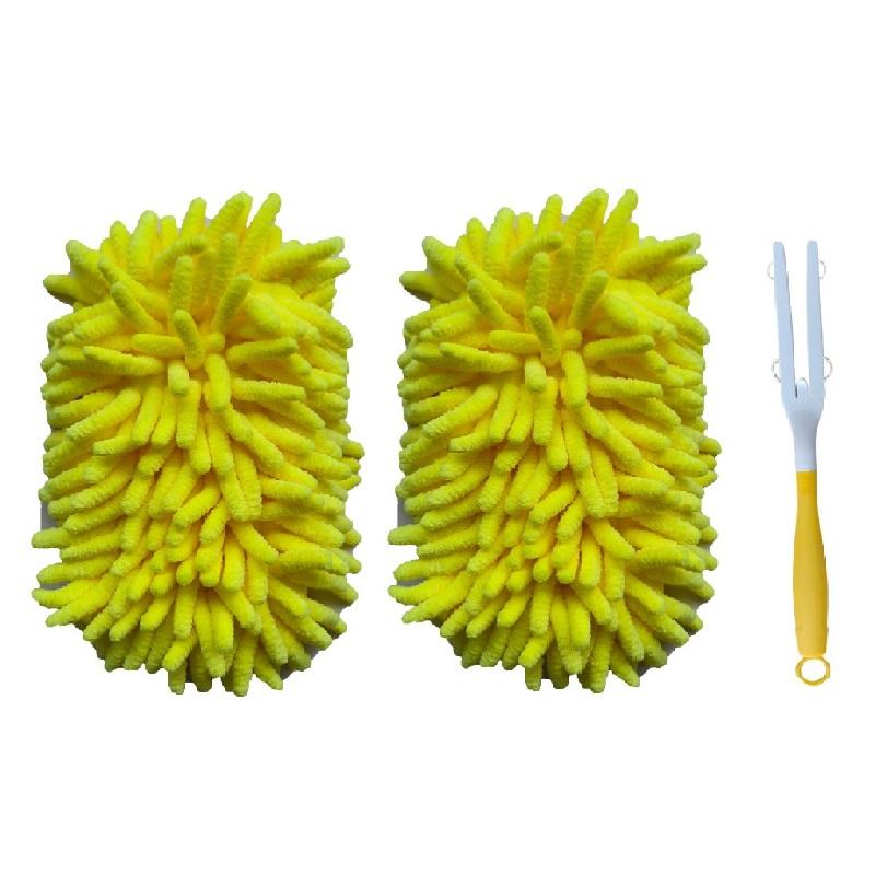 Chenille Duster Refills Handheld Duster Brush with Replaces Duster Pads for Home Car Clean Furniture Window Fan Cleaning Tools