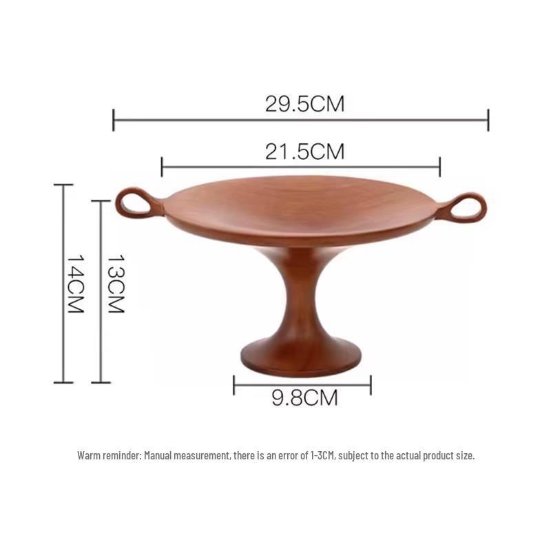 Retro Vintage Double-Eared Tray Wooden Fruit Bowl Display & Organizer