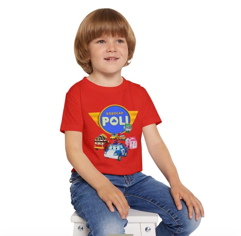 Robocar Poli Toddler Children s T-Shirt: Custom Short Sleeve Tee 130