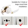 Room Door Handle Lock High-Grade Aluminum Alloy Handle Latch with 3 Keys Three-Pole Spherical Door Lock For Bedroom Bathroom