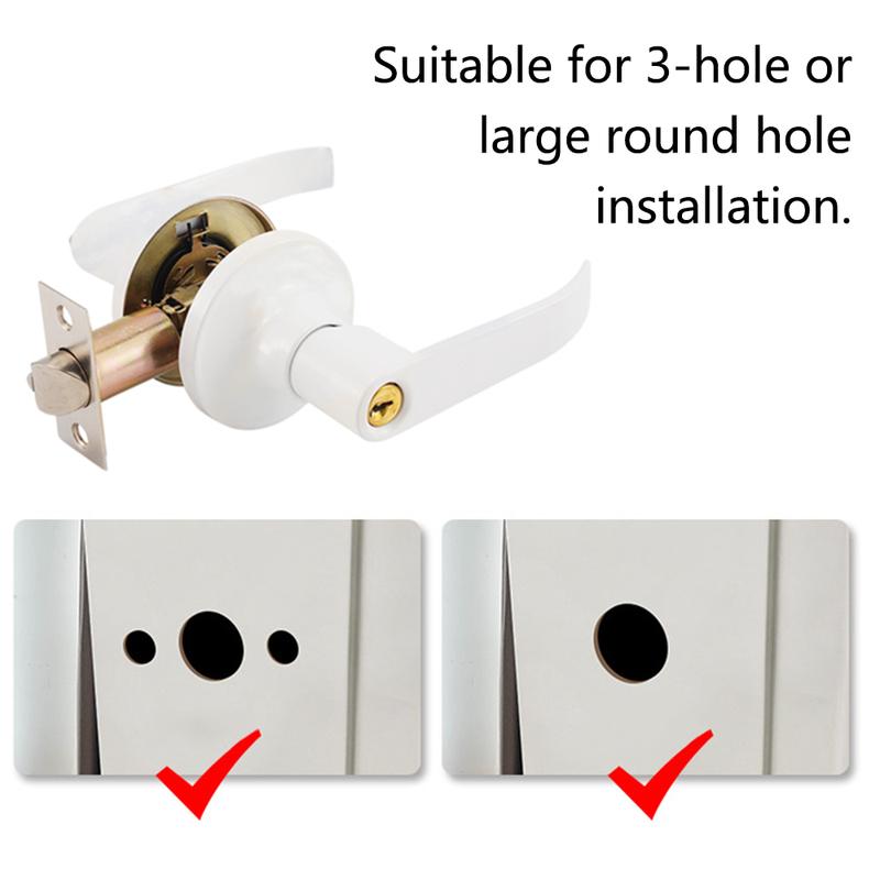 Room Door Handle Lock High-Grade Aluminum Alloy Handle Latch with 3 Keys Three-Pole Spherical Door Lock For Bedroom Bathroom