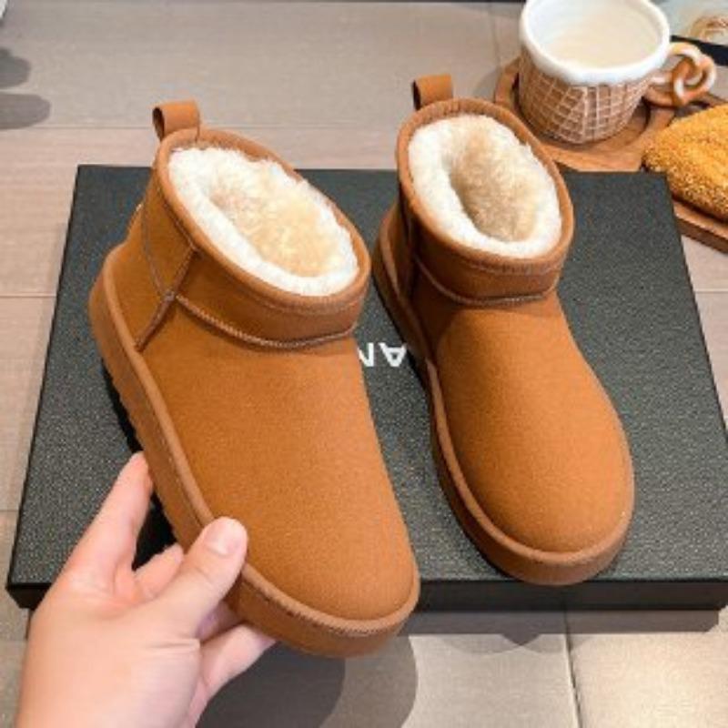 

Women s Large Size Soft Sole Winter Warm Fur Snow Boots Padded Lined Ankle Boots Anti-slip Hiking Casual Sports Cotton Boots 35 коричневый
