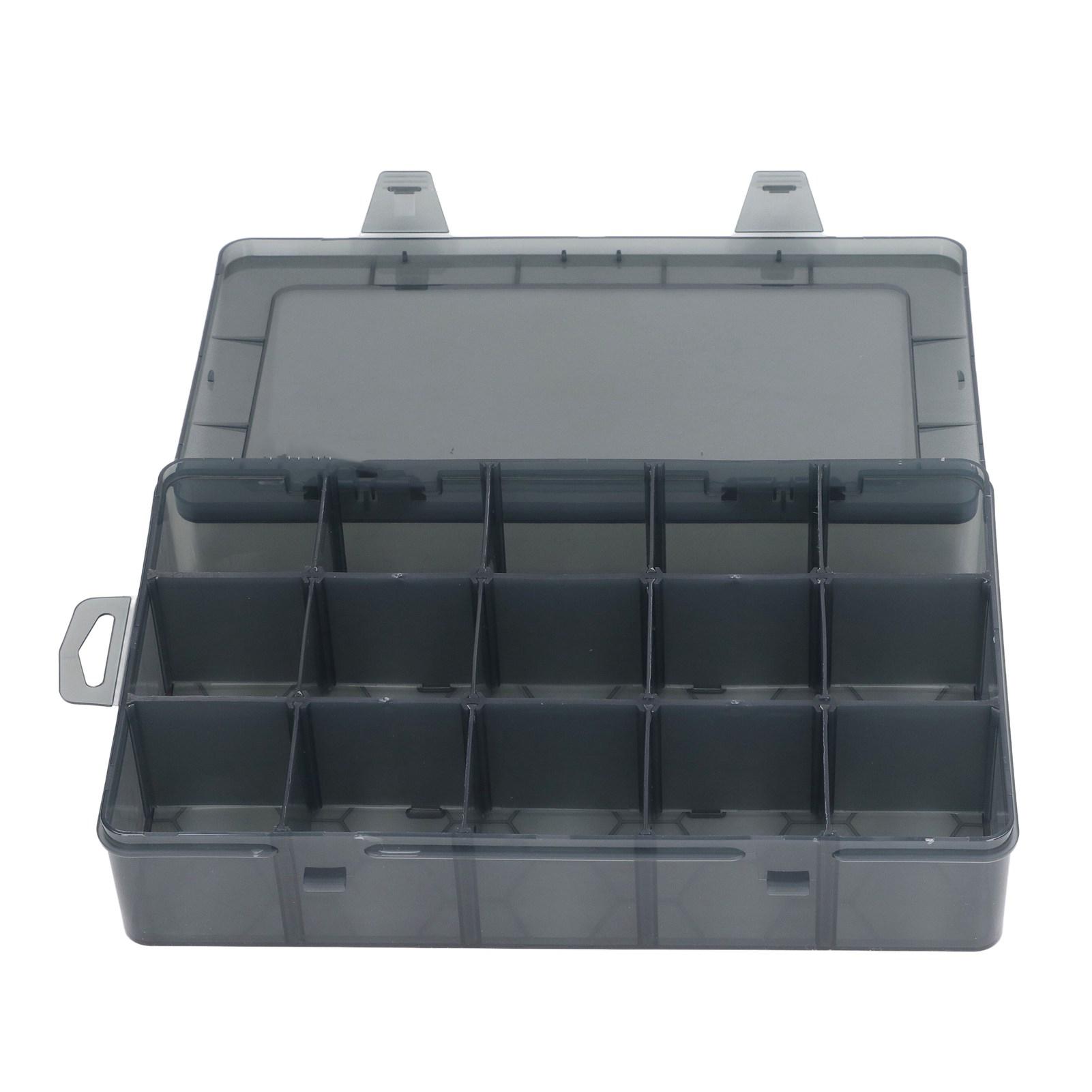 

Коробка для деталей PP 15 ячеек Прозрачная коробка для хранения с классификацией и съемными разделителями для колец, бусин