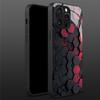 Geometrický voštinový design Potisk Tvrzené sklo Pouzdro na telefon Pro iPhone 11 12 13 14 15 16 17 Pro Max 17 Air 7 8 Plus XS X XR Kryt