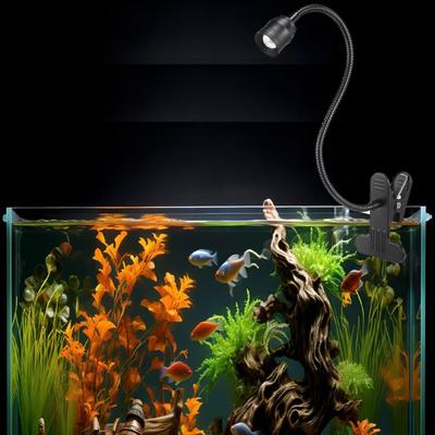 Clip-On USB Clamp Book Light Zoomable Aquarium Lamp Portable Fish Tank Clip Lamp  Book Reading