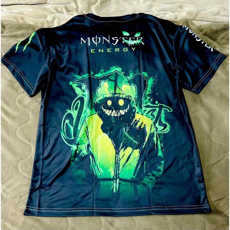 Herren-T-Shirt mit Monster Energy Dosenmuster für Streetwear, Bequem für Motorradrennen, Brandneues Modell 2026