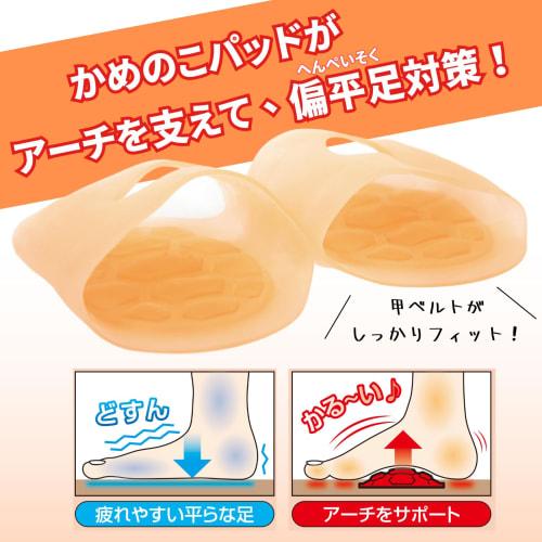 Hot Class Kamenoko Arch Pads, Set of 2, for Shiatsu, Arch Support, Flat Feet Relief, Honeycomb Design, Shock Absorption, Walking Support, Sizes 21.0-2