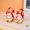 Resin God of Wealth Figurine Chinese Style Horse Statue Rocking Horse Ornament  For Home