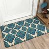 Decorative Blue Moroccan Tile Pattern Doormat for Entrance Home Decor Rug Mats Waterproof Indoor Outdoor Style 40x60cm