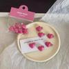 6Pcs/Set Peach Heart Mini Hairpins Cute Sweet Pink Bangs Clip For Girls Fashion Trendy Simple Headwear Korean Style Accessories