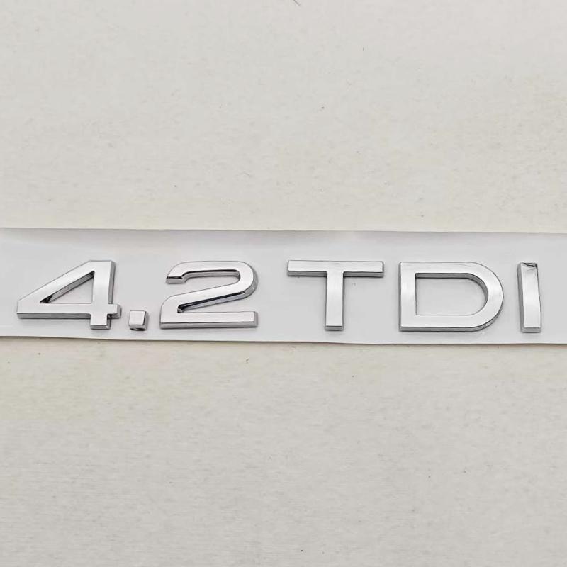 3D ABS Car Letters Logo 3.0TDI 4.2TDI Trunk Badge Sticker Emblem For 4HGFC A4 S4 RS4 A5 S5 RS5 A6 S6 RS6 A7 S7 RS7 Q7 Q8 SQ7 SQ8