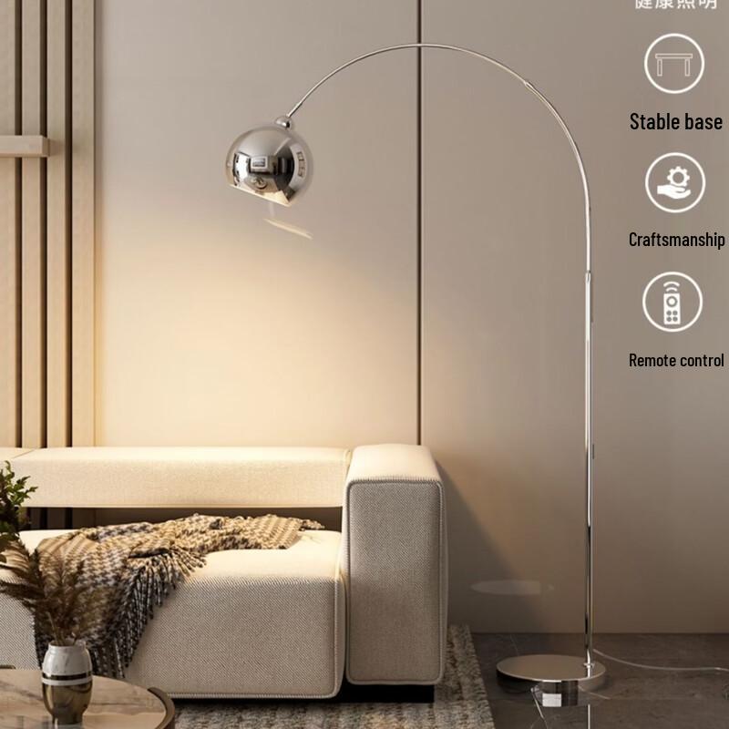 Dream Bubble Modern Nordic Chrome Large Arc Floor Lamp