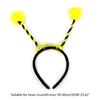 Lovely Bee Pompom Antenna Headband Plush Hairbands Cartoon Party Hair Decors