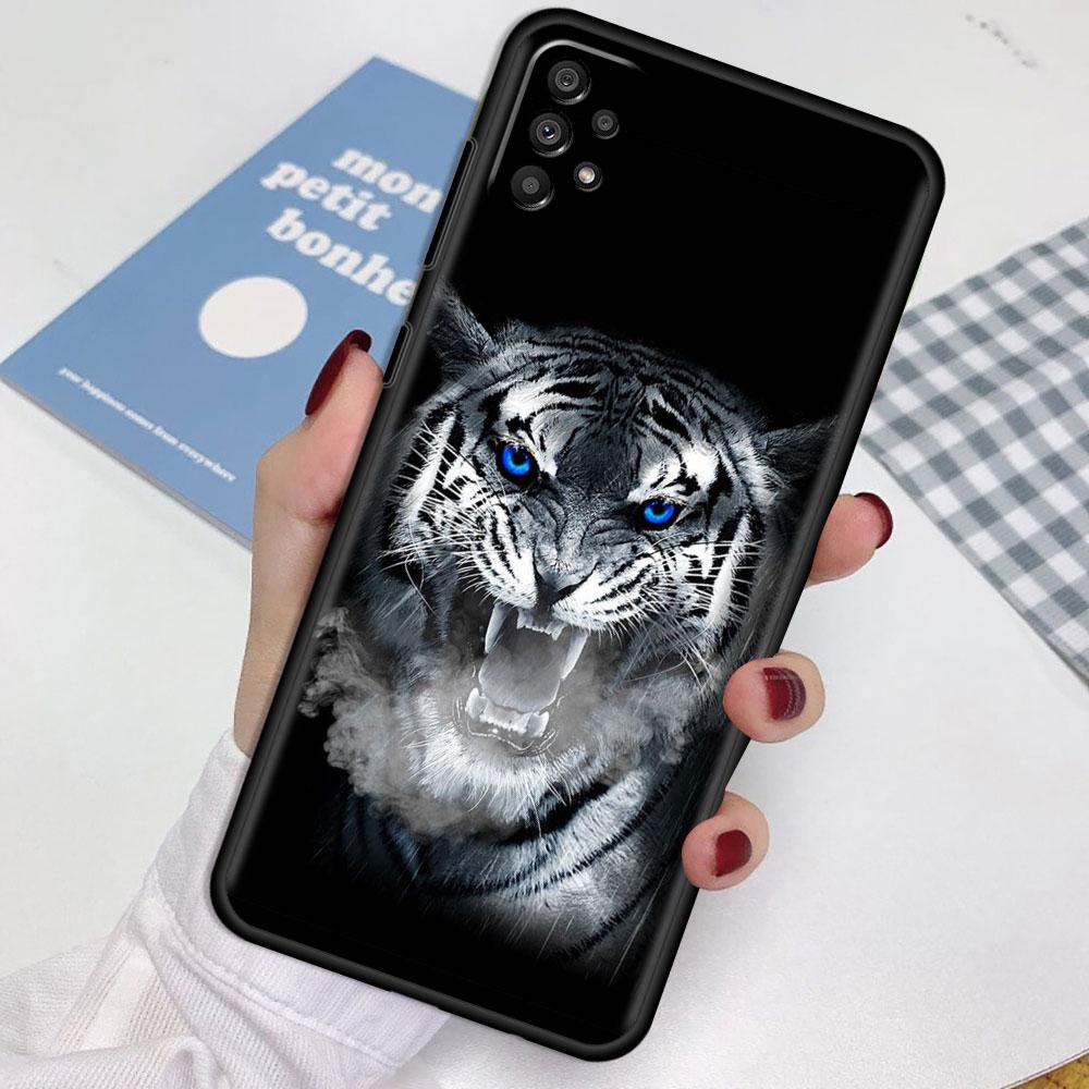 Fall Für Samsung Galaxy A52 A12 A32 A51 A21s A71 A13 A53 A22 A31 A72 A03 A02s A41 Schwarz Telefon Shell Tiger Tier