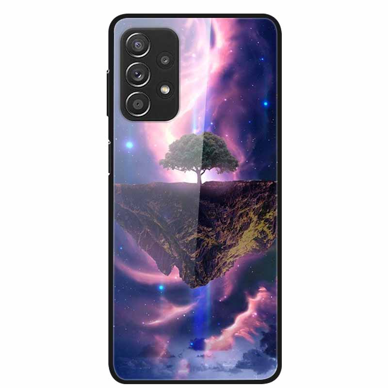 For Samsung A52 5G 4G Cases A52s 5G Tempered Glass Hard Back Cases For Samsung Galaxy A52 5G Phone Covers Funda A 52s 2022 A528B