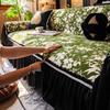 A whole full-cover chenille sofa towel 2025 new four-season universal lazy straight row sofa cover, anti-cat scratch
