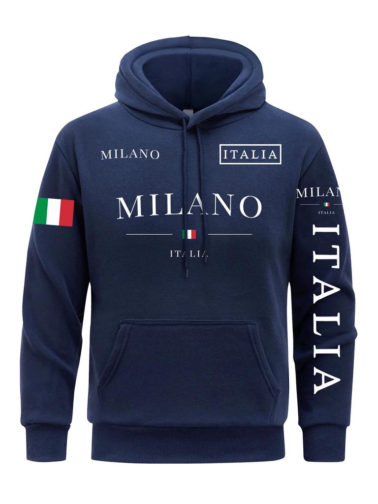 Flag Of Italy Men Hoodie Milan City Hoodies 3d Print Hoody For Man Casual Spring Autumn Clothing Top