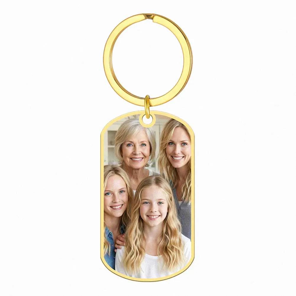 Amaxer Custom Keychain Double Sided Personalized Picture Text Keychains Engraving Photo Key chains Gifts for Women Boyfriend