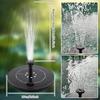 Colorful Solar Fountain 1W/2.5W Floating Bird Bath Garden Pool Pond Solar Water Fountain Pump for Garden Decoration Outdoor