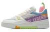 001 Coverage Thermal Slip Resistant Low Top Skateboard Shoes Women's White Blue Purple AECR002-1