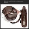 Men's Lychee Pattern Business Clutch Bag with Lock Anti-theft Bag